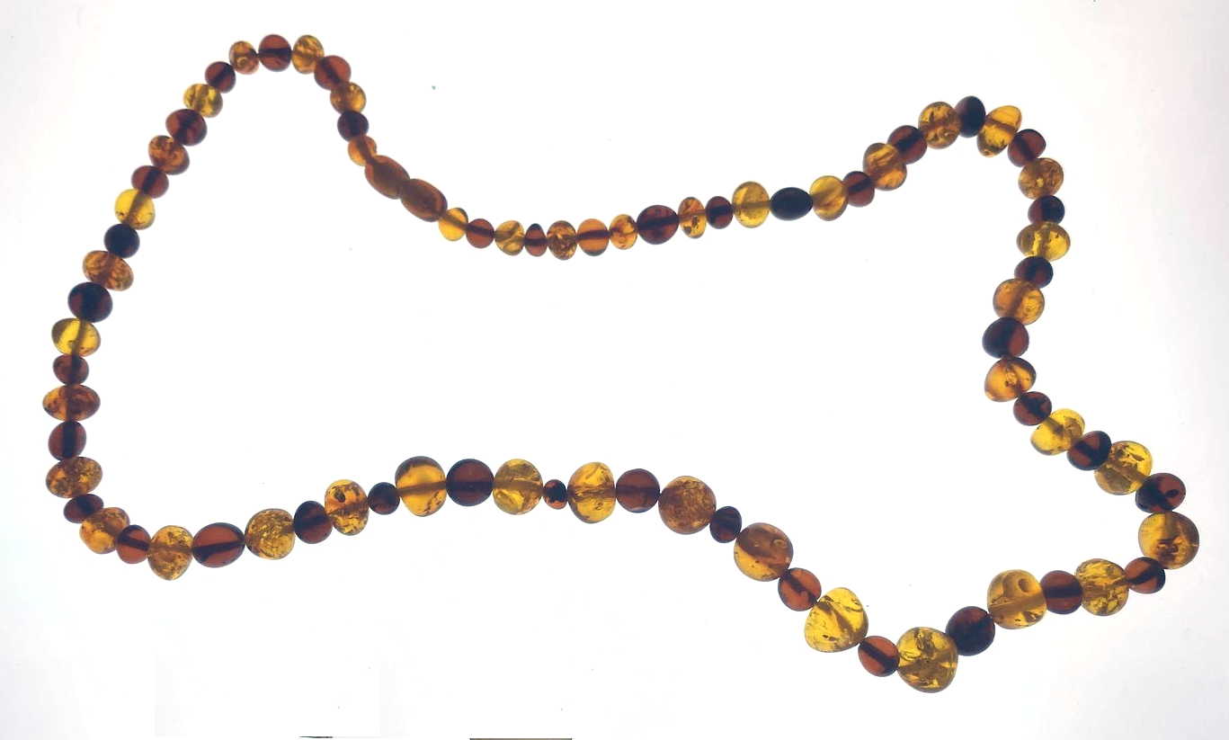 Vintage Natural Baltic Amber Bead Necklace, Honey & Cognac, Polished Strand