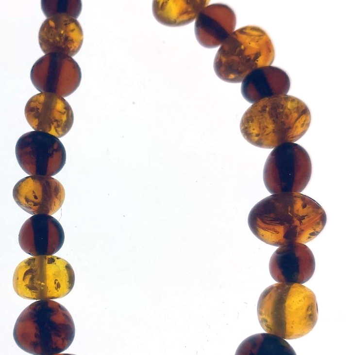 Vintage Natural Baltic Amber Bead Necklace, Honey & Cognac, Polished Strand