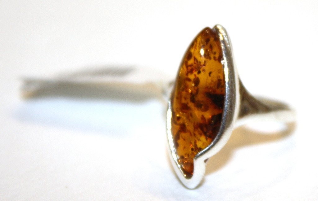 Baltic Amber Ring cognac