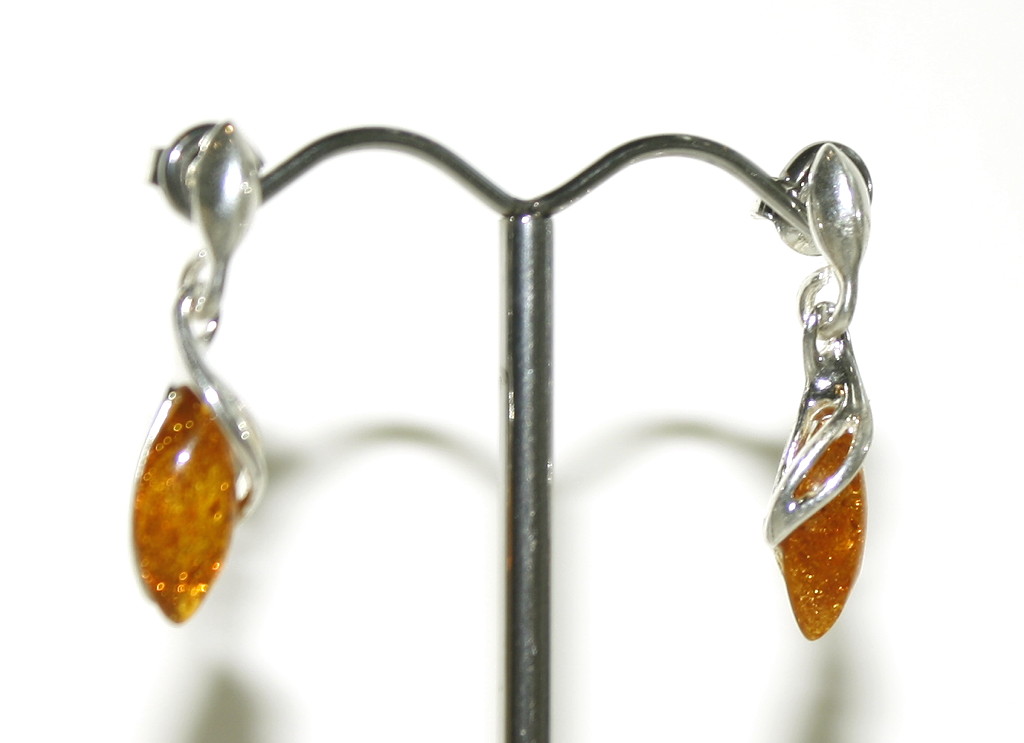 Baltic Amber Earrings cognac